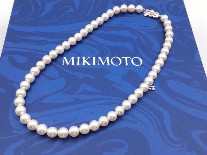 ミキモト買取 K18WGクラスプパールネックレス